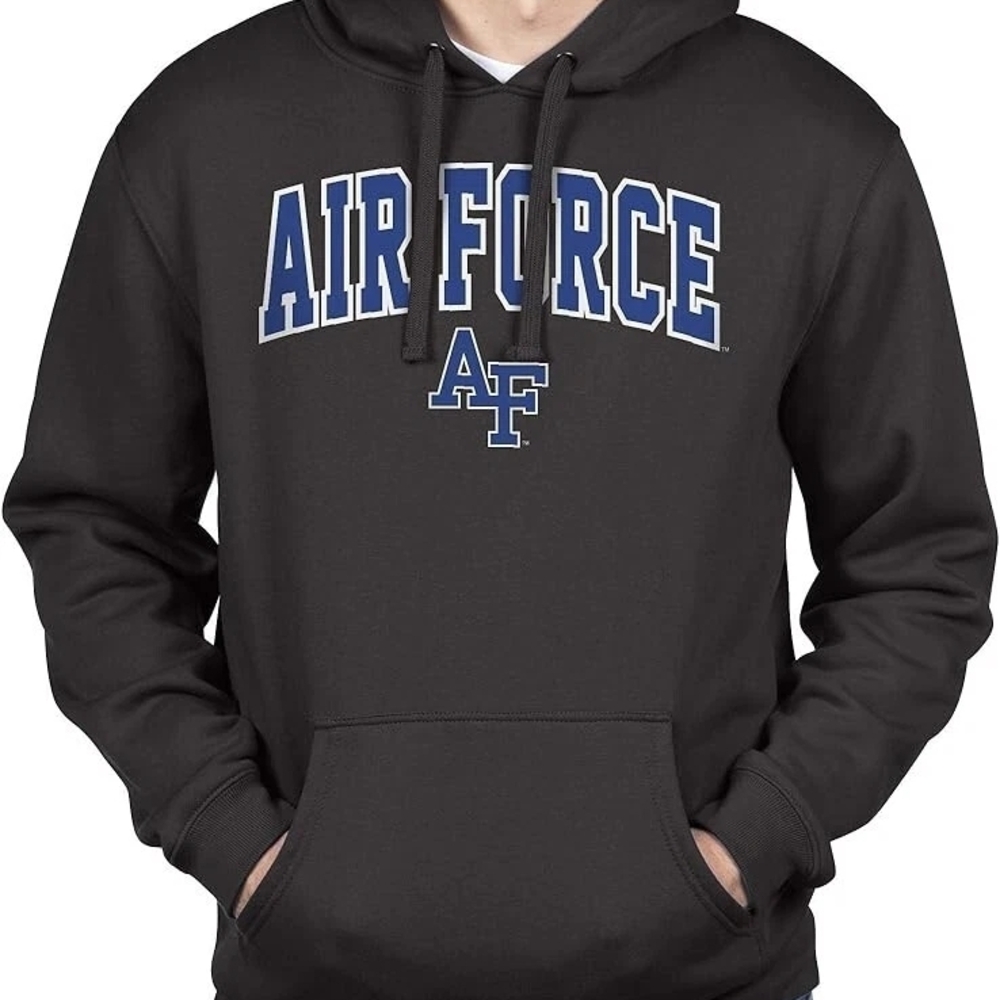 Air Force Falcons Air Force Academy Men's MEDIUM Black Hooded Sweatshirt Hoodie